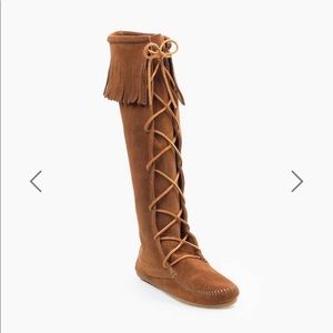 Minnetonka front lace high boot